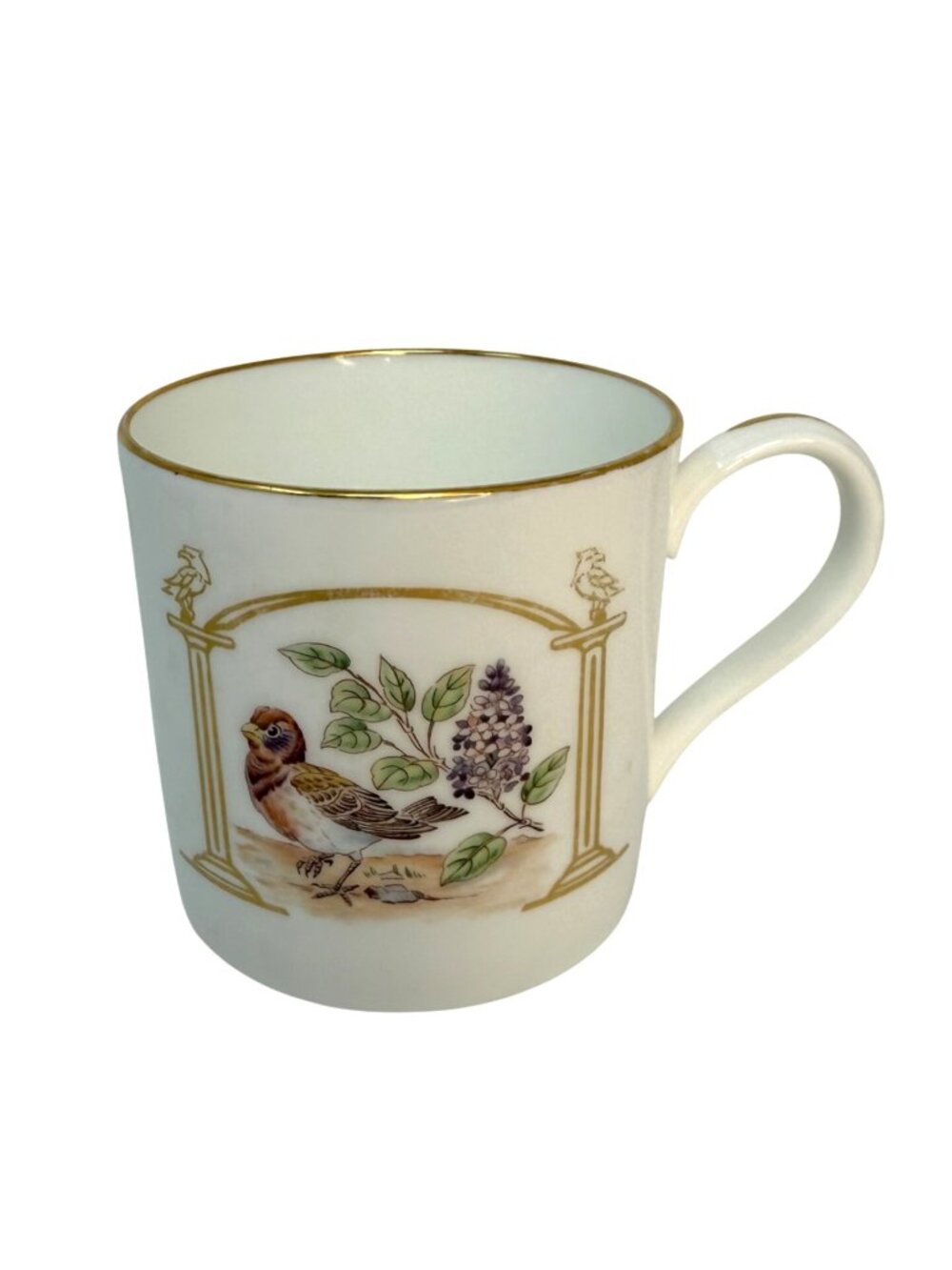 Boehm Birds Flowers Original 13 States Mug Cup New Hampshire Purple Finch Lilacs